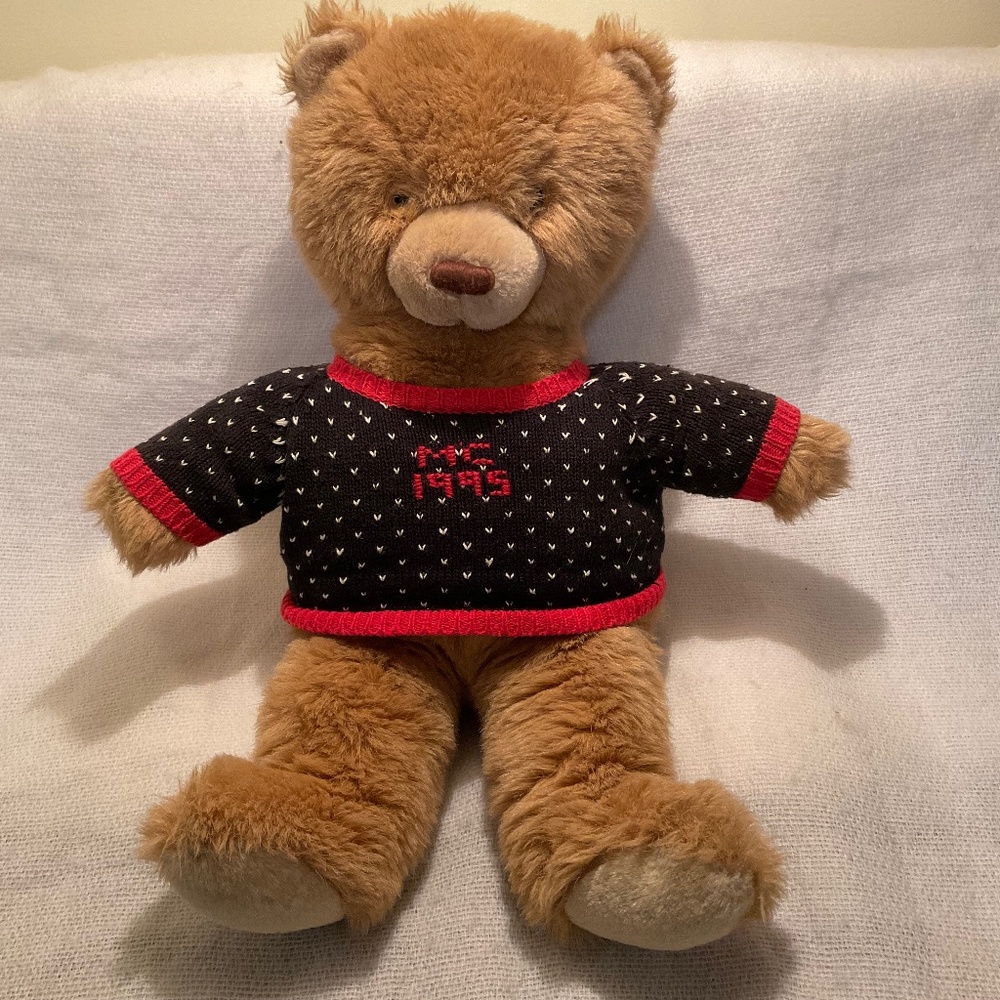 Marisa Christina Teddy Bear 1995 Christmas Sweater 12” Sitting Plush